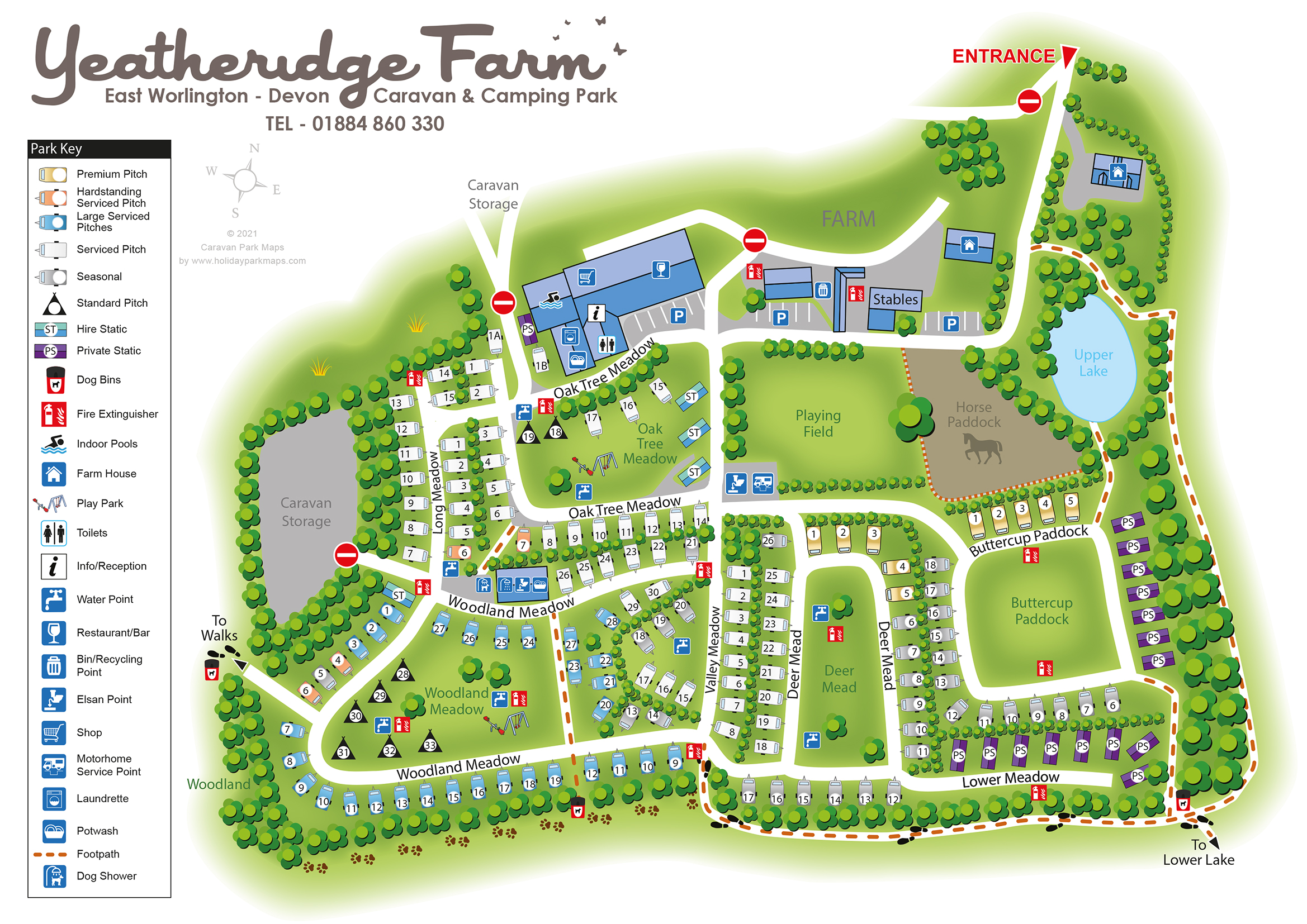 Yeatheridge Park Map